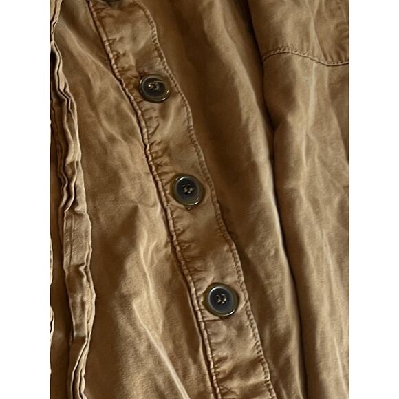 Long Maeve Womens the Copper Cotton Button Safari Midi Skirt - Med - Picture 11 of 16